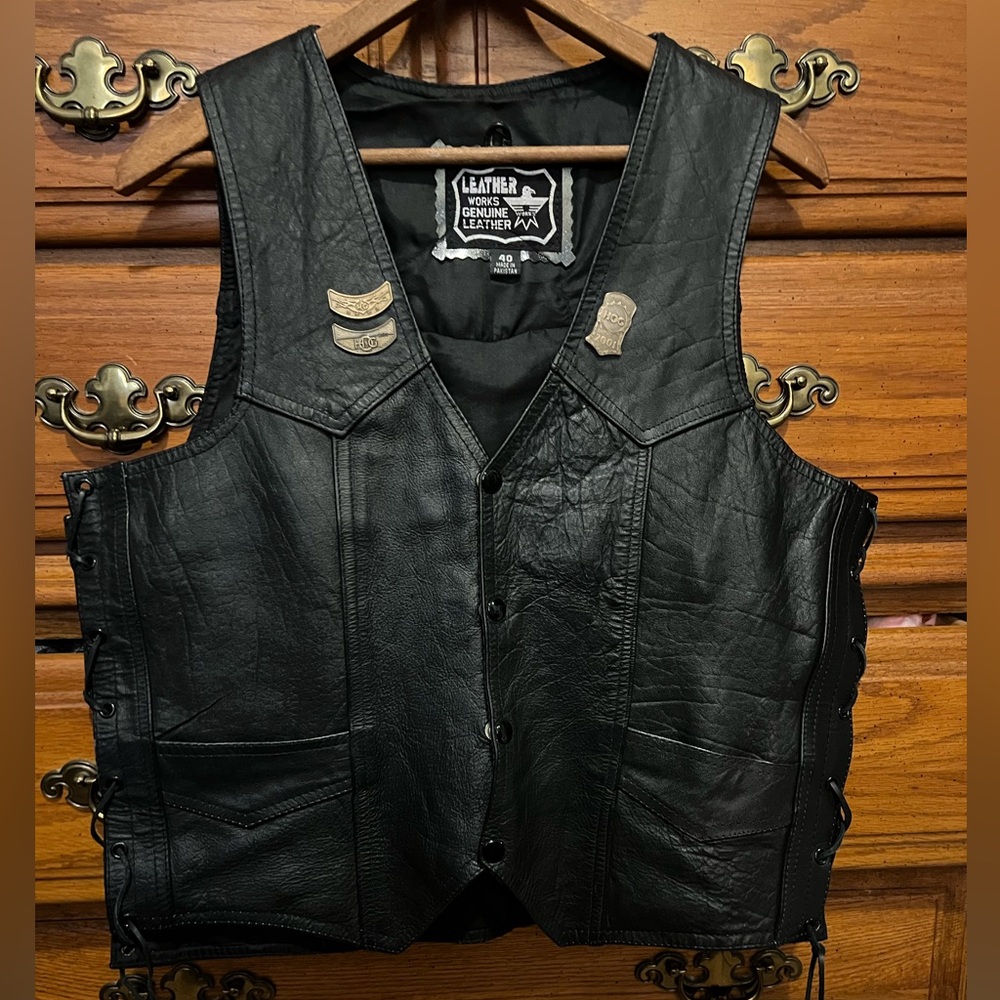 Leather Works Geniune Leather Vest